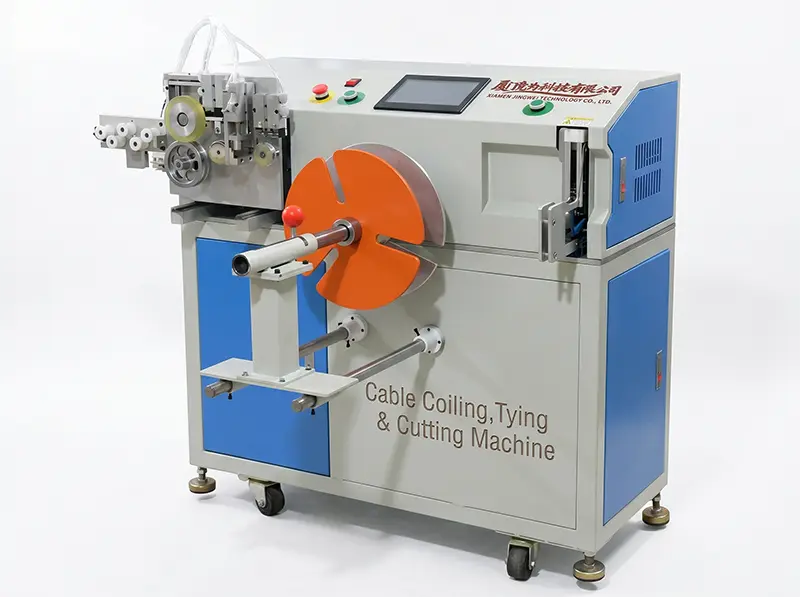 Automatic Cable Coil Tie, Meter, and Cut Machine WPM-40-80