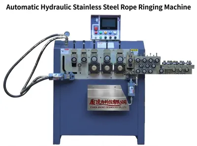Automatisk hydraulisk rostfri stålrep-ringningsmaskin DQ2-8