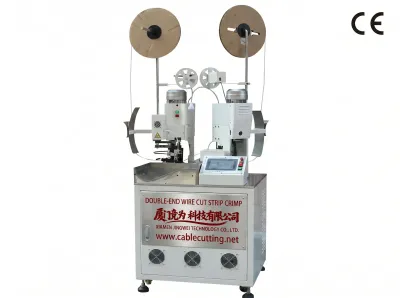 Automatisk dubbeländad trådskärnings- och krimpmaskin Wire Cut Strip Crimp Machine
