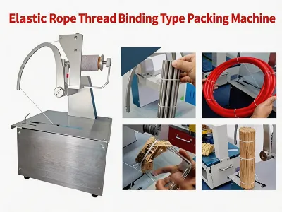 Automatisk buntningsmaskin för blom- och grönsaksbuntning - Elastic Rope Thread Binding Type Packing Machine JW-ERTB Thumb