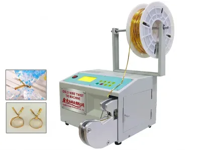 Automatisk guldtråd twist band maskin för plastpåsar WPM-GW