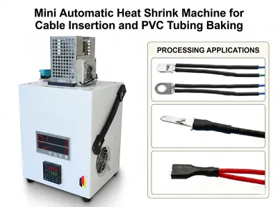 Mini automatisk värmekrympmaskin för kabelinsättning och PVC-slangbakning JW-HST-05B