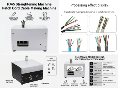 Rj45 Rätningsmaskin Patchkabel Tillverkningsmaskin JW-P08