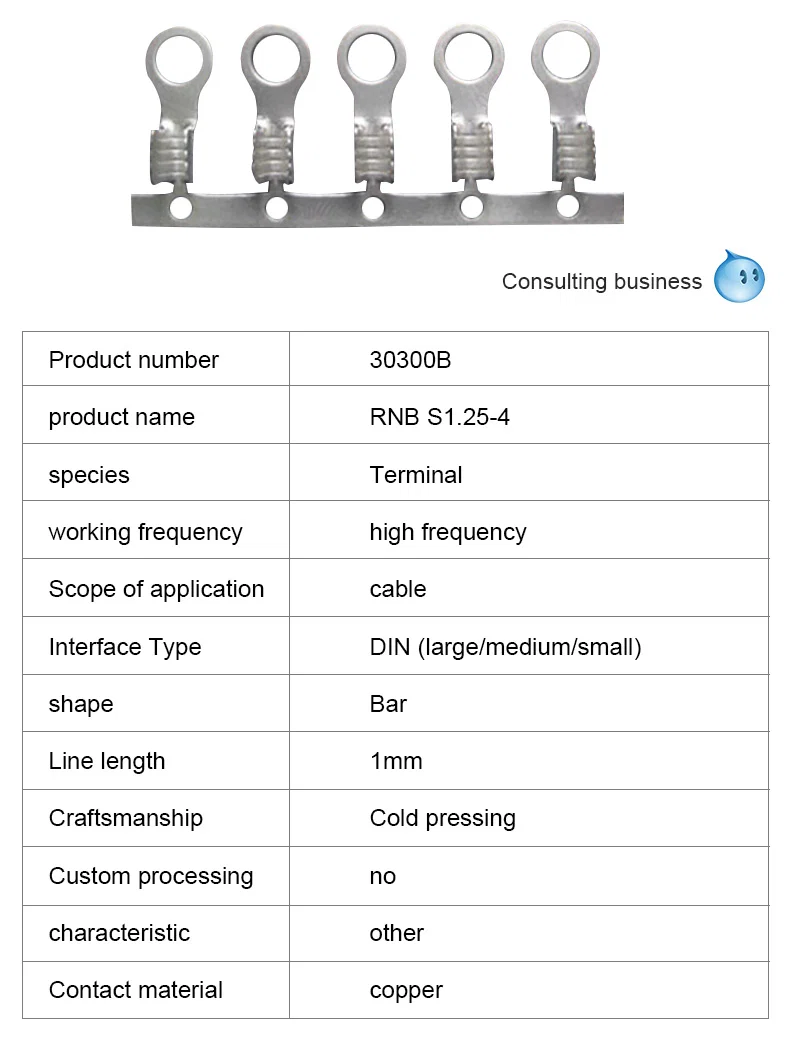 Koppar-oisolerande gaffelterminaler, koppar-kopplingskabel i nickelstål – PH VH JST-anslutning, kopparterminal