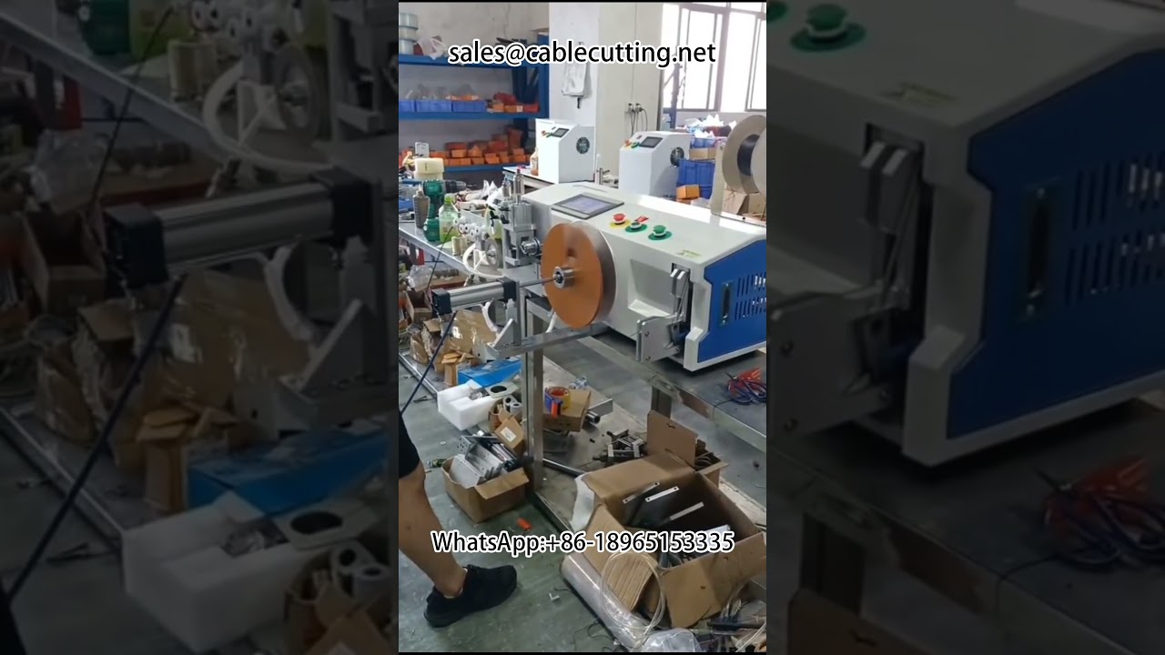 Automatisk trådlindningsmaskin – mätning, räkning, radklippning, lindning och tejpning