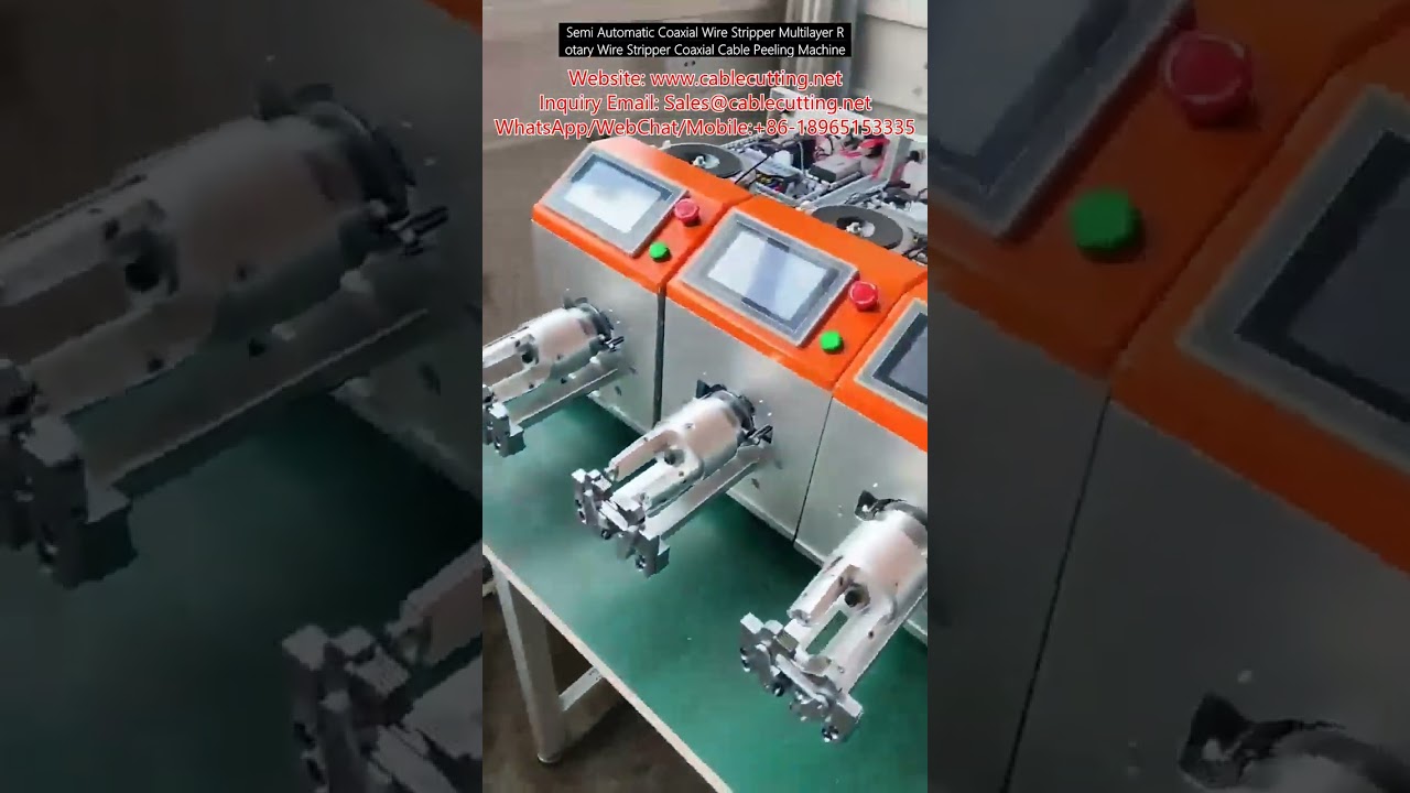 Halvautomatisk koaxialkabelavskalare – Roterande flerlagers skalningsmaskin