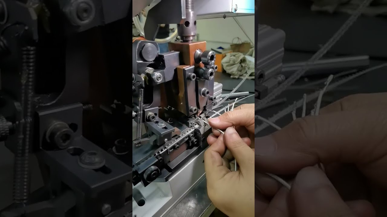 Double Material Belt Terminal Stripping Belt Crimping One Time #factory #machine