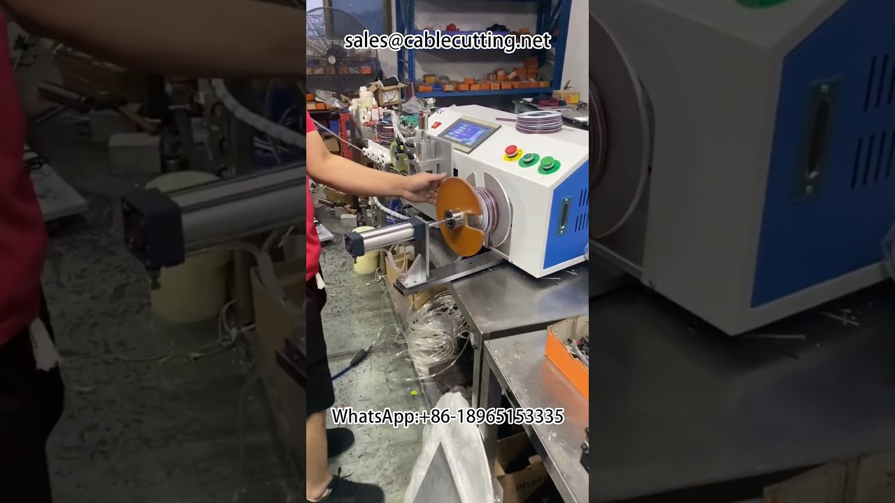 Automatisk mätning, sortering, kapning och lindning – allt-i-ett maskin för kabelhantering