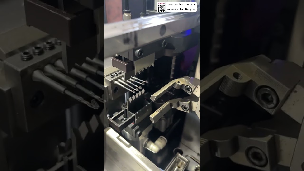 Helt automatisk krimp- och förtreningsmaskin för terminaler, högproduktionsutrustning