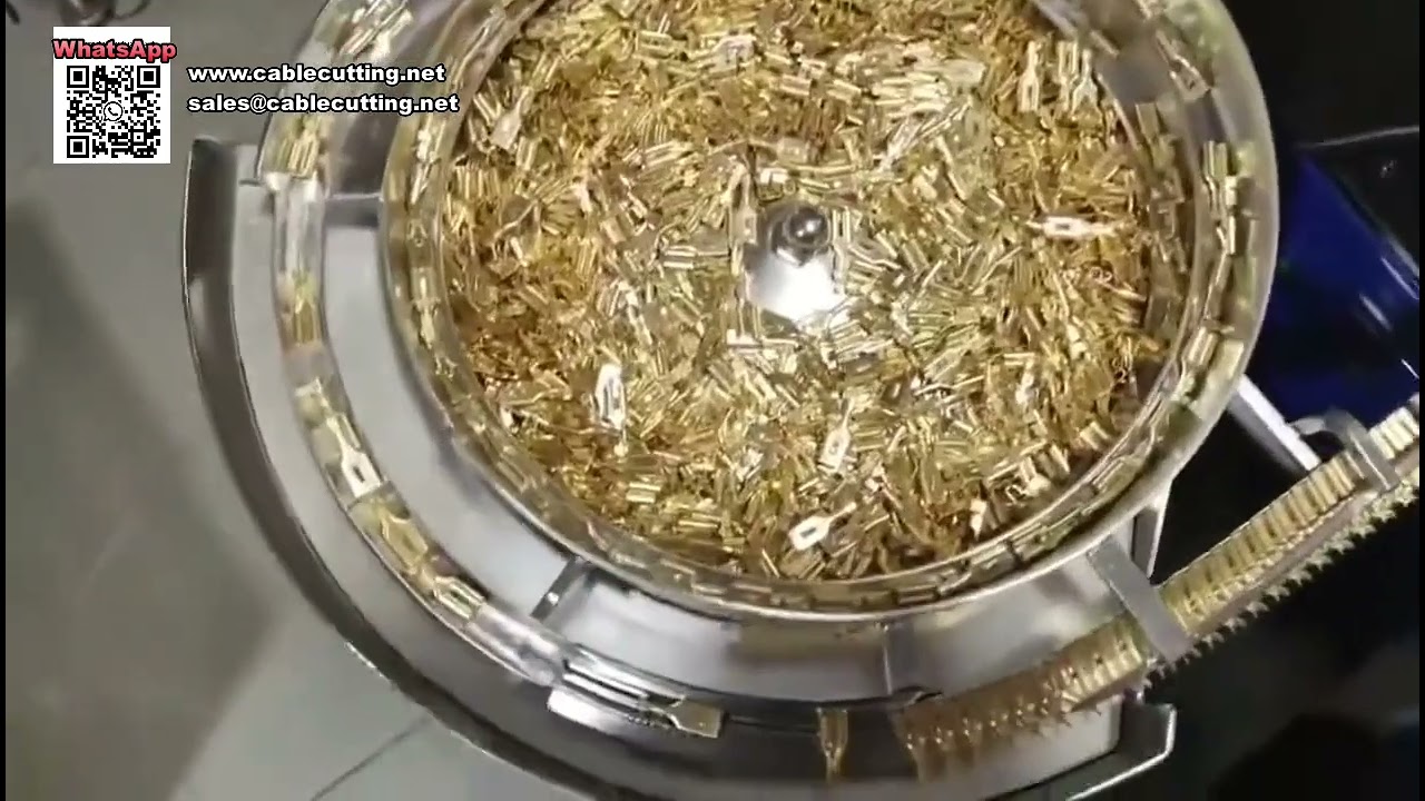 Vibratory Bowl Loose Terminal Crimping Machine  High Speed Auto Wire Processing